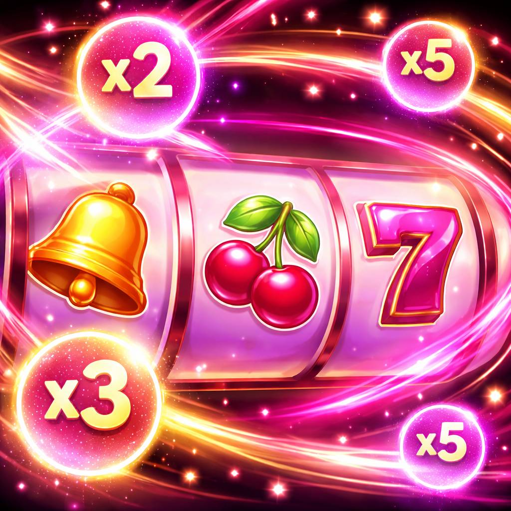 Glowing free spin symbols on slot reels
