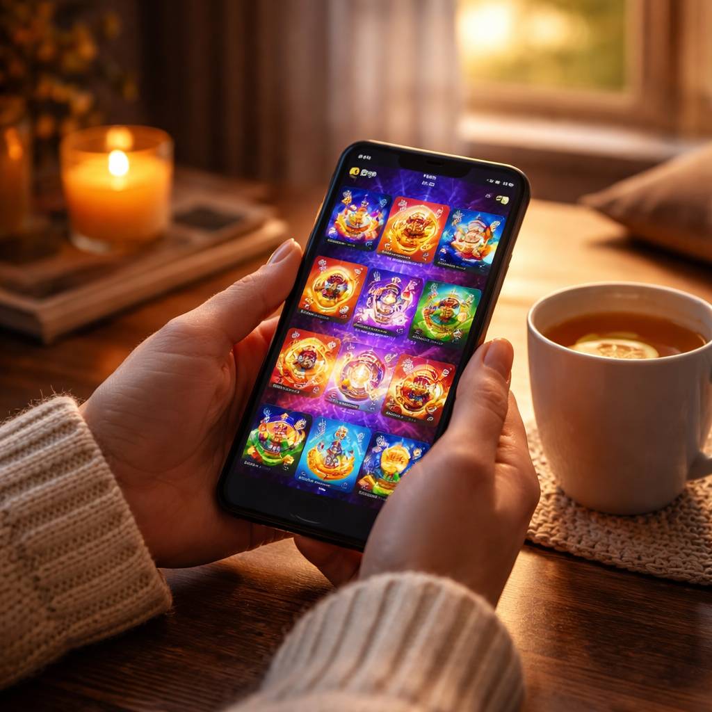 Player enjoying 520BD casino at home